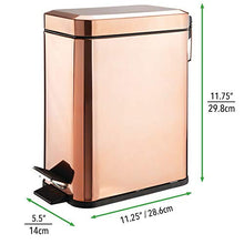 Load image into Gallery viewer, 5 Litres Pedal Waste Bin | Copper