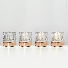 Load image into Gallery viewer, Copper & Glass Table Lamp | Ice Cube Style