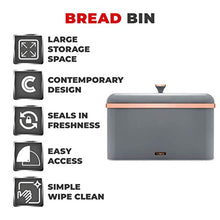 Load image into Gallery viewer, Copper & Grey Bread Bin | Tower