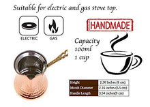 Load image into Gallery viewer, Turkish Coffee Pot | Hammered Copper | Handmade