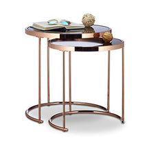Load image into Gallery viewer, Set Of 2 Round Nesting Tables | Copper | Modern | Side End Tables | Relaxdays