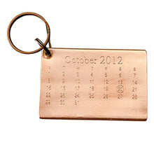 Load image into Gallery viewer, Copper Key Ring | Recycled Copper Pipe | Gift For Him Or For Her Wedding Anniversary