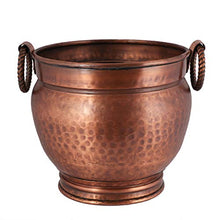 Load image into Gallery viewer, Copper Plant Pot | Bucket Planter Flower Pot | Vintage Urn Jardinière