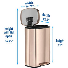 Load image into Gallery viewer, Copper Rectangular Kitchen Bin