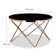 Load image into Gallery viewer, Circular Copper & Black Coffee Table