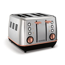 Load image into Gallery viewer, Morphy Richards | Evoke 4 Slice Toaster | Brushed Stainless Steel & Copper, Rose Gold