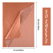 Load image into Gallery viewer, 50 Sheets Of Copper Rose Gold Tissue Paper | Wrapping Paper