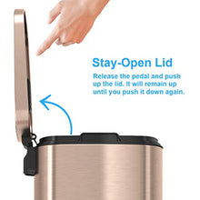 Load image into Gallery viewer, Copper Kitchen Bin | Steel Pedal Waste Bin