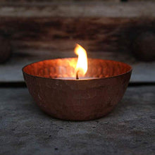 Load image into Gallery viewer, Copper Hammered Candle Set | Set Of 3