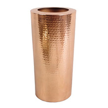 Load image into Gallery viewer, Large Metal Copper Vase | Hammered Finish | 15cm x 30cm | Decorative Accessory