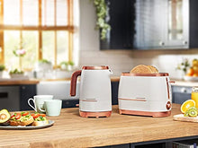 Load image into Gallery viewer, White & Copper Toaster | Beko