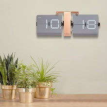 Load image into Gallery viewer, Stunning Copper & Grey Retro Style Flipping Mechanism Clock
