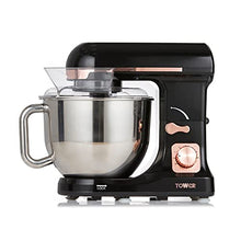 Load image into Gallery viewer, Tower | 3-In-1 Food Stand Mixer | Black & Rose-Gold/ Copper | 6 Speeds | 100W