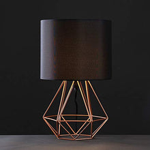 Load image into Gallery viewer, Copper & Black Table Lamp With Shade