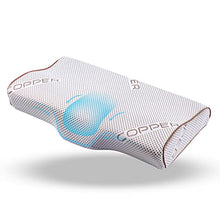 Load image into Gallery viewer, Premium Contour Memory Foam Pillow | With Copper & Cooling Gel Infused Bamboo Polyester