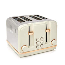 Load image into Gallery viewer, Haden Salcombe Toaster | Cream & Copper | Electric Stainless-Steel Toaster | Four Slice