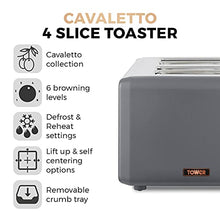 Load image into Gallery viewer, Cavaletto 4 Slice Toaster By Tower | Grey & Copper