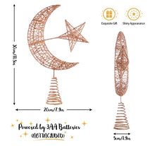 Load image into Gallery viewer, Glittered Copper Xmas Tree Decoration