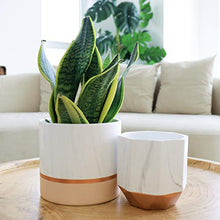 Load image into Gallery viewer, Copper & White Plant Pots | Pink | Rose-Gold