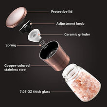 Load image into Gallery viewer, Copper & Black Salt & Pepper Mills