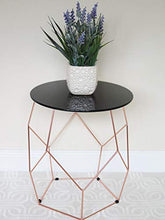 Load image into Gallery viewer, Geometric Copper/ Black Side Table