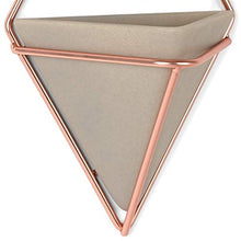 Load image into Gallery viewer, Copper & Concrete Geometric Wall Decorative Planter
