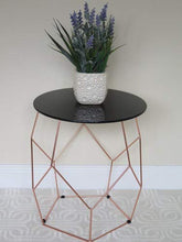 Load image into Gallery viewer, Copper & Black Origami Side Table