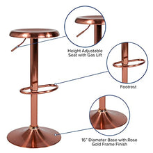 Load image into Gallery viewer, Adjustable Copper Bar Stools