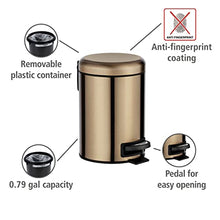 Load image into Gallery viewer, Copper Pedal Bin | Bathroom, Cosmetic Bin