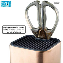 Load image into Gallery viewer, Copper Knife Block With 5 Knives