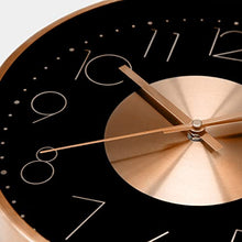 Load image into Gallery viewer, Modern Copper & Black Wall Clock
