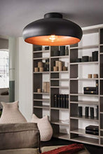 Load image into Gallery viewer, Matt Black & Copper Ceiling Light