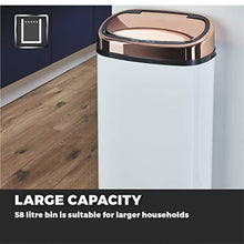 Load image into Gallery viewer, Copper & White Kitchen Bin | 58 Litre