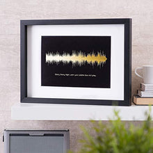 Load image into Gallery viewer, Copper Metallic Foil Sound Wave Print | Wedding Anniversary Gift
