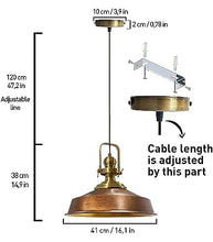 Load image into Gallery viewer, Kitchen Brushed Copper Pendant Light