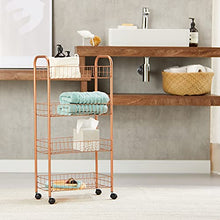 Load image into Gallery viewer, Copper Bathroom Trolley | 42 x 23 x 84cm