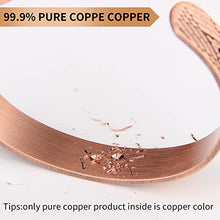 Load image into Gallery viewer, MagEnergy Copper Bracelet for Men Ultra Strength Magnetic Bracelet Pure Copper Bangle with Jewelry Gift Box (Copper)