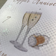 Load image into Gallery viewer, Copper Wedding Anniversary Card | Handmade | 7 Years | White Cotton Cards