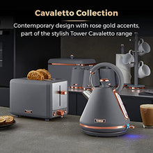 Load image into Gallery viewer, Toaster By Tower | Grey & Copper Coloured