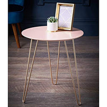Load image into Gallery viewer, Blush Pink & Copper, Rose - Gold Side Table