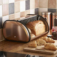 Load image into Gallery viewer, Copper Bread Bin | Roll Top Lid