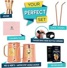 Load image into Gallery viewer, Set Of 2 Copper Moscow Mule Cups