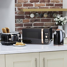 Load image into Gallery viewer, Black, Rose- Gold Copper 4 Slice Toaster | Tower