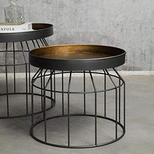 Load image into Gallery viewer, Black & Copper Side Table | Metal Wire Design