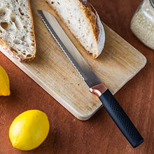 Load image into Gallery viewer, Copper & Black Knife Set Of 5