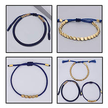 Load image into Gallery viewer, Tibetan Buddhist Copper Beads Bracelet | Blue & Copper