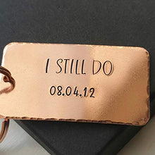 Load image into Gallery viewer, Copper Key Ring | Key Chain | Wedding Anniversary Gift Idea