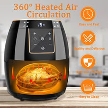 Load image into Gallery viewer, Black & Copper Air Fryer | 5.5L | 1300W | Yensong