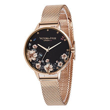 Load image into Gallery viewer, Copper Rose-Gold Ladies Watch | Floral Design