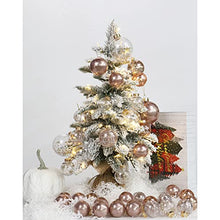 Load image into Gallery viewer, Copper Rose-Gold X-Mas Tree Bauble Decorations